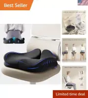 Seat Cushions for Office Chairs - Patented Coccyx Cushion for Tailbone Pain -...