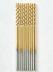#60 (1.02mm) COBALT Jobber Drill 130° TiN GT100 Guhring MADE IN GERMANY 10pcs