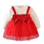 SOFFNY女寶寶秋裝小香風套裝2021新款兒童秋時髦衣服洋氣女童假兩件套裙