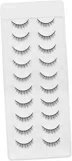 Beavorty 10 Pairs Natural Look False Eyelashes Fluffy Comfortable Makeup Lashes Individual Extensions for Women for Daily Wear and Special Occasions