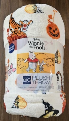 5 FT X 6 FT Oversized Super Soft Plush Throw Winnie Pooh The Big One Halloween
