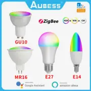 Zigbee E14/E27/MR16/GU10 RGB Smart Bulb Light Candle Lamp for Alexa Google
