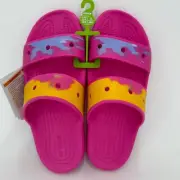Crocs Classic Two-Strap Slide Sandals sz 9 Wmn Pink Ombre Waterproof Shower Shoe