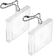 FUNOMOCYA Acrylic Mini Cd Box Keychain Keyring Pendant Keychain for Fans Key Holder Mini Cd Ornament