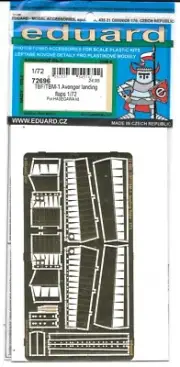 Eduard TBF/TBM-1 Avenger, Photo Etch Landing Flaps 1/72 696 For Hasegawa Kit ST