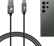 [Geekria] USB Charger Cable Compatible with Samsung Galaxy S24Ultra, S24+, S24, S23Ultra, S22+, S20, S20+, S8, S9, A90/71/50 Charger, USB to USB-C Replacement Power Charging Cord (10ft/300cm)