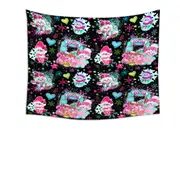 Christmas Winter Colorful Snowman Pattern Tapestry