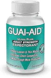 200 Guai-Aid 600mg"Ultra-Pure" Guaifenesin Vegetarian Capsules