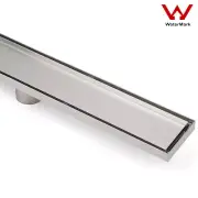Brushed Nickel 600/800/900mm Tile Insert Floor Drain Shower Grate Waste SUS304