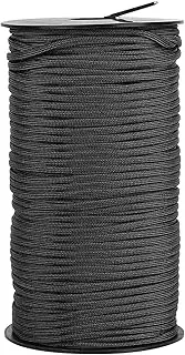 QANYEGN 7 Core Parachute Cord, Parachute Safety Rope, Strong Heavy Duty Camping Rope for Outdoor Rescue, Tent Tying, Rock Climbing, Rappelling (Black)