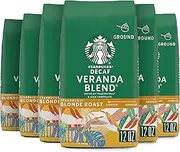 Starbucks Ground Coffee—Starbucks Blonde Roast Coffee—Decaf Veranda Blend—100% Arabica—6 bags (12 oz each)