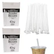 1000 X Clear 7 3/4" Drinking Slim Straws Paper Plastic Stirrer