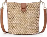 [GOKTOW] Straw Woven Crossbody Bag Purse for Women,Small Handmade Raffia Tote Handbags Clutch for Summer Beach Vacation 2024