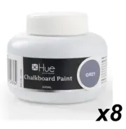 8 x 200ml Jars GREY Chalkboard / Blackboard Paint