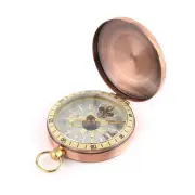 Compasses Vintage Copper Flip Cover Metal Pocket Watch Compass Camping Hiking Boating Nautical Marine Survival