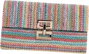 [CLISPEED] Woven Clutch Purse for Women Fashionable Summer Beach Bag Rustic Envelope Style for Weddings Parties present for Friends Loved Ones
