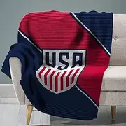 Sleep Squad US Soccer Federation Logo 60” x 80” Raschel Plush Blanket – A Super-Soft USA Soccer Throw