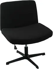 Armless Criss Cross Chair Slipcover Armless Swivel Office Desk Chair Cover Stretch Jacquard Modern Vanity Wide Chair Cover Mid Back Accent Chair Cover Protector for Living Room Bedroom (Color : #5)