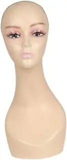 "Abbraccia" Bald Manikin Head Wig Display Model Lightweight with Makeup Wig Stand Training Head for Scarves Jewelry Wigs Props Shop