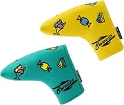 Golf Blade Putter Cover Headcover Mid Mallet Club Protector PU Leather Magnetic Bar Closure For Scotty Cameron Taylormade Odyssey