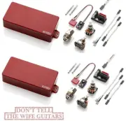 EMG 81-8H + 60-8H RED 8 STRING ACTIVE SOLDERLESS HUMBUCKER GUITAR PICKUP SET