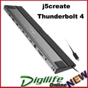J5Create Thunderbolt 4 Docking Station 2xHDMI, 1xDP, Gigabit Port, 100W PD