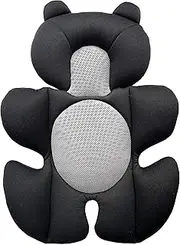 Rezlli Newborn Baby Support Cushion Infant Insert 3D Mesh Breathable Liner Compatible with Stroller, Car seat, High Chair Etc (Black Bear)