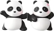 Shelf Creative Kung Fu Panda Decorative Bookends Resin Unique Animal Statues Book Ends Cute Couple Pandas Fun Modern Home Figurine Sculptures for Bedroom Library