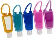 PartyKindom 5 Sets Silicone Lotion Bottles Portable Hand Containers with Locking Design Skin Friendly Silicone Stylish Travel Toiletry Bottles