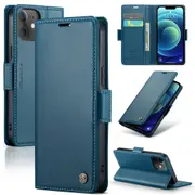 CaseMe iPhone 12 mini Folio Wallet Case Cover Apple Side Closure 12mini [Blue]