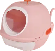 YES4PETS Hooded Cat Toilet Litter Box Tray House With Drawer and Scoop Pink