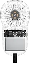 Personal Fan Handheld | Pocket Portable Fan Handheld | USB Rechargeable, 3 Speed Wind, Ambient Lighting Transparent Cool Gadgets Powerful, Travel Accessories