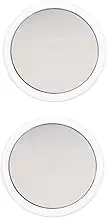 VALICLUD 2pcs Round Edge Magnifying Glass Make up Mirror Magnifying Mirror Suction Cup Bathroom Magnifying Mirror Suction Mount 20x Magnifying Makeup Mirror 20x Makeup Mirror White Plastic