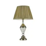 Telbix Lighting Oxford Table Lamp - Antique brass / Clear / Gold