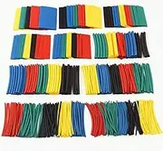EZONEDEAL 164PCS Heat Shrink Tubings 2:1,Wire Cable Wrap Assortment Tube Sets Electric Insulation Heat Shrink Tube Kit