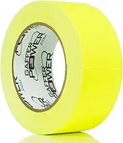 REAL Professional Grade Gaffer Tape By Gaffer Power, Made in the USA, YELLOW FLUORESCENT 2 Inches by 30 Yards, UV Blacklight Reactive Fluorescent Heavy Duty Gaffers Tape, Non-Reflective, Multipurpose.