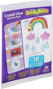 Shrinky Dinks Creative Pack 10 Sheets Crystal Clear Kids Art and Craft Activity