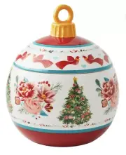 NEW The Pioneer Woman Merry Meadow Ornament Stoneware Cookie Jar Holiday Edition