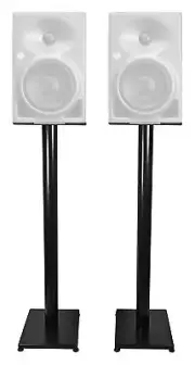 Rockville 37” Black Steel Studio Monitor Speaker Stands For Neumann KH 80 DSP