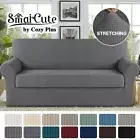 2 Pieces Stretch Couch Covers Sofa Slip Covers Form Fit 1/2/3 Seater