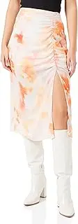 [aleva] Women's Skirt 19329619-al04, Multicolor, L, Orange Multi-Coloured, L, Orange Multi-Coloured, L
