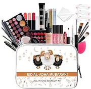 Full Face Makeup Set - Complete Beauty Kit with Makeup Bag | Travel Cosmetic Set for Teens and Beginners, Includes Foundation, Primer, Lipstick, Mascara, Brushes and Sponge