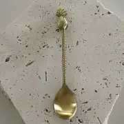 Pineapple Teaspoon (1 piece) Brass + Stainless Coastal Cutlery