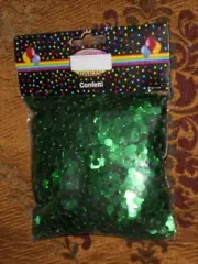 GREEN Metallic 1/4" Dot Circle Confetti Sequins Crafts NO Holes 8 oz Bag NEW