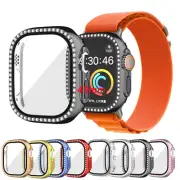 For Apple Watch Ultra 49mm Bling Diamond Hard PC Case with Screen Protector