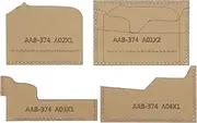 Respicefinem 4Pcs Acrylic Template Card Bag DIY Cartoon Polar Bear Leather Pattern Wallet Mold Craft Tools Transparent Durable Template for Accurate Cutting Suitable for Leather