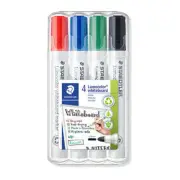 Staedtler Non Permanent Whiteboard Markers 4 Pack Assorted