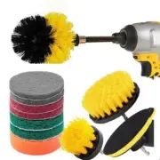 12Pcs Drill Brush Attachment Set Power Scrubber Wash Cleaning Brushes Tool Kit