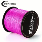 Dorisea Pink MEGA 8 Strands PE Dynema Braided Fishing line Thread 100m-2000m