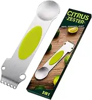 Labymos 3-in-1 Citrus Zester Lemon Peeler Grater Cutter Slicer Multifunctional Kitchen Uil Gadget